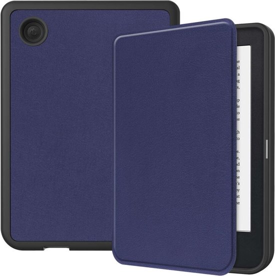 E-Reader Hoes Geschikt voor Kobo Clara 2E - Book Case met Sleep/Wake Functie - Kunstlederen Beschermhoes - Blauw van iMoshion