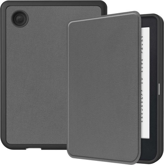 E-Reader Hoes Geschikt voor Kobo Clara 2E | Book Case met Sleep/Wake Functie | Kunstlederen Beschermhoes | Grijs van CaseBoutique