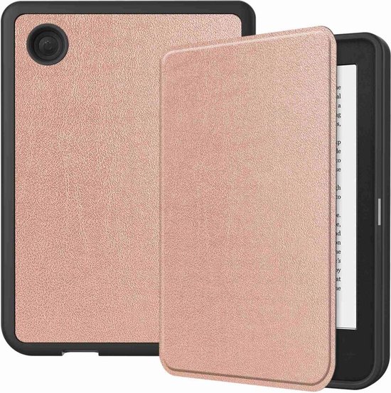 E-Reader Hoes Geschikt voor Kobo Clara 2E - Book Case met Sleep/Wake Functie - Kunstlederen Beschermhoes - Roze van iMoshion