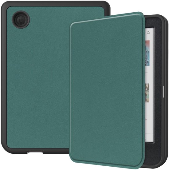 E-Reader Hoes Geschikt voor Kobo Clara Colour / Clara BW | Book Case met Sleep/Wake Functie | Kunstlederen Beschermhoes | Groen