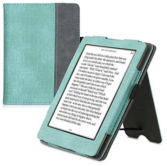 e-reader hoes met standaard voor Kobo Glo HD/Touch 2.0 - Mintgroen/Donkergrijs - Kunstleer