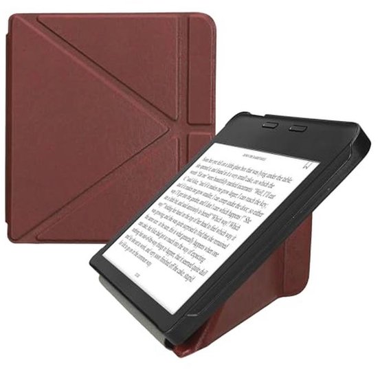 E-Reader Hoes Voor Kobo Libra 2 - Met Kickstand - E-reader Faux Leder Cover - In Burr