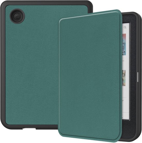 e-Reader Hoesje Leather Book Case met Wake/Sleep-functie - Kobo Clara Colour / Clara BW Hoesje - Groen van Kobo