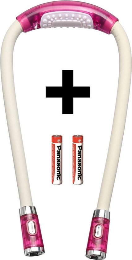 E-Reader Leeslamp - Leeslampje Boek - Flexibele Leeslamp Nek - Handsfree - Draadloos - E-reader Leeslampje - Roze van EasyLight