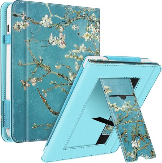 E-readerhoes - Beschermhoes - Veilig Lezen - Met Kaarthouder - 7 inch - Amandelbloesem