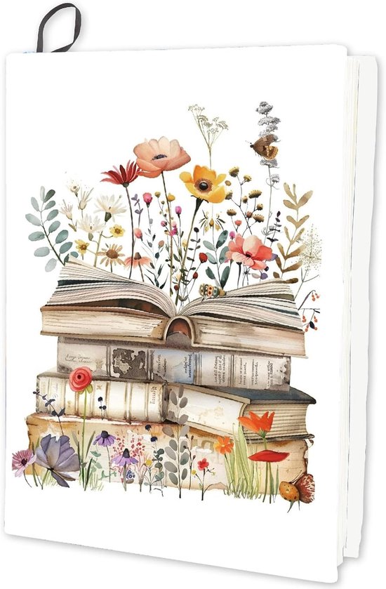 Elastische boekomslag - Beschermhoes boeken - Boeken beschermen - Wasbaar en herbruikbaar - Tot 23 x 28 cm - Stapel boeken