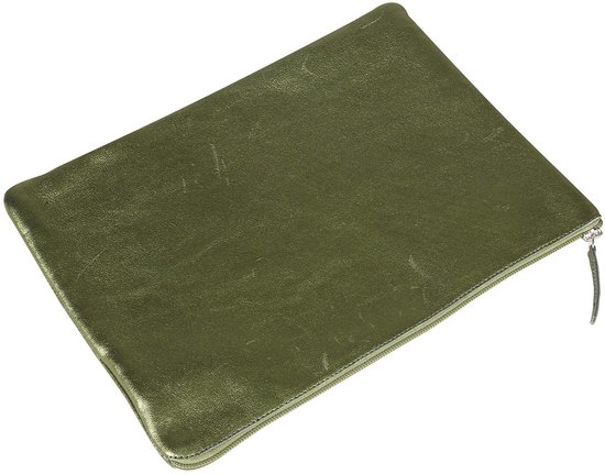 Elzusha - Pencil Case van leer, 32 cm, groen
