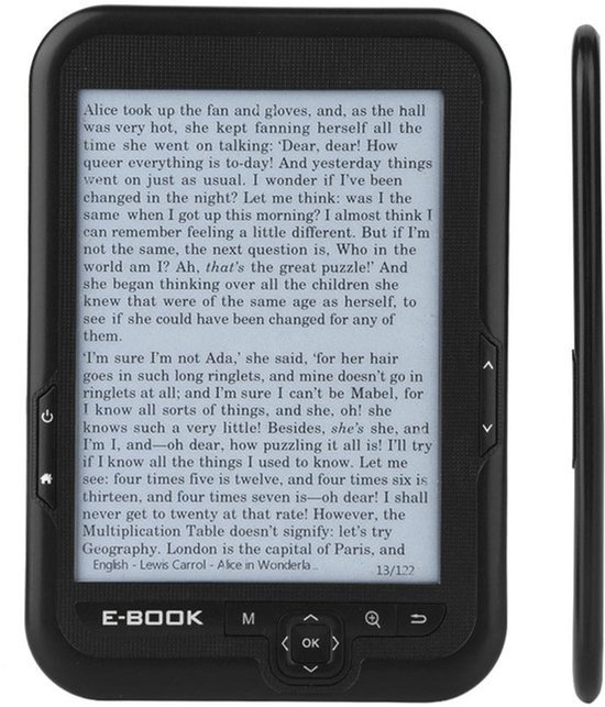 Ereader - 6 Inch E-ink Reader - Compact en Lichtgewicht - Blauwe Cover - 16GB Opslag - Perfect voor Lezers - Ideaal voor Thuis en Onderweg