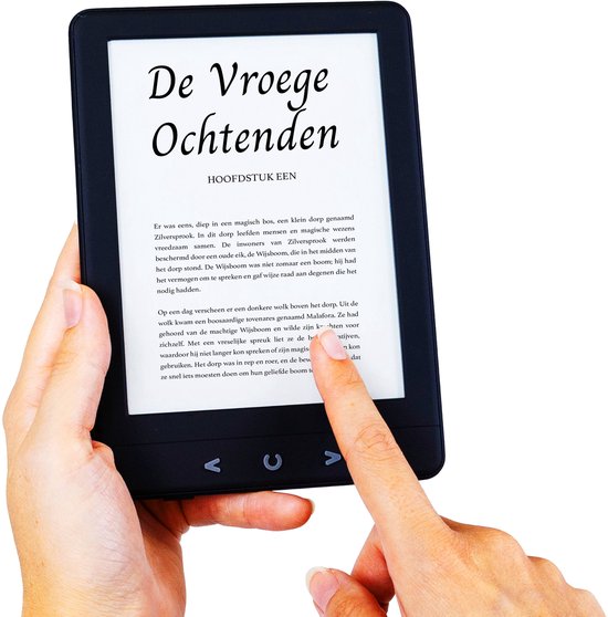 eReader 6 Inch - Ebook Reader - E-Reader met Backlight - 17H Schermtijd - 4GB - Zwart - Silvergear van Silvergear