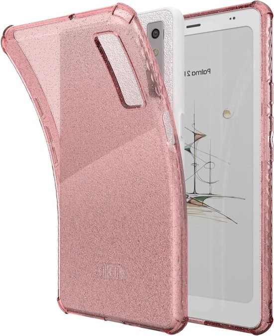 eReader Beschermhoes - Hoesje E-reader - Apparaat Beschermen - Schokabsorberend TPU - 6.1 inch - Roze Glitter
