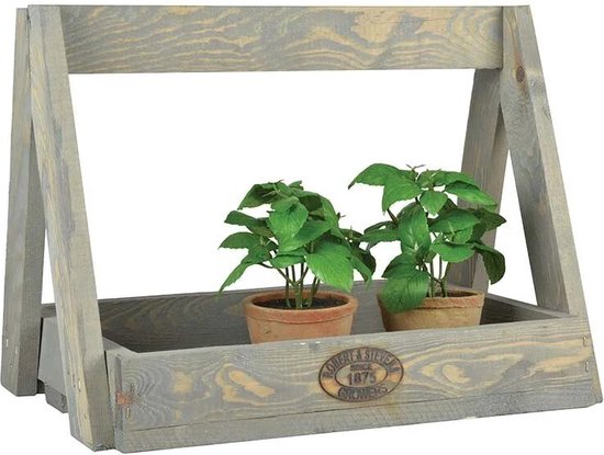 Esschert Design Houten Plantenrek 29X39.2X28.9 Cm Grijs van Esschert Design