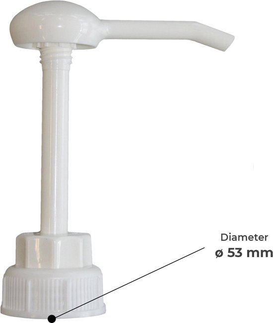 Excellent Losse pomp voor 5 en 10 liter - Voor vaten en jerrycans - Jerrycan dop Ø 53 mm - Stopper voor grote jerrycans - Dop met pomp - Dispenserdop 30ml van Excellent