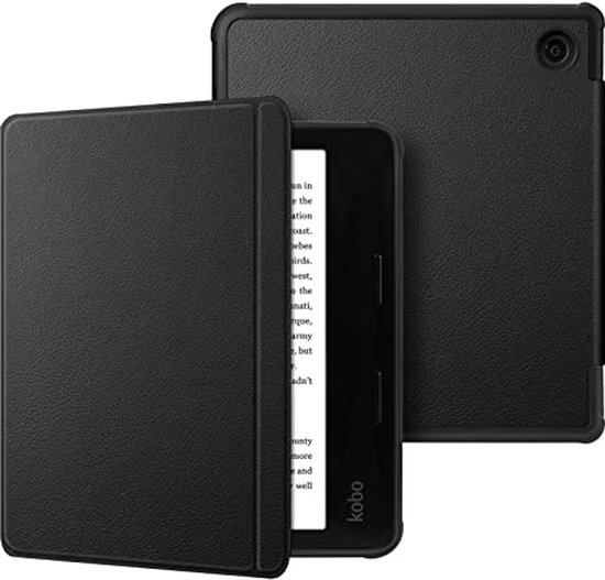 Fintie Case Compatible with Tolino Epos 3 (2022) 8 inch / Kobo Sage eReader - Super Light Soft TPU Back Cover Protective Case Bag Car Sleep/Wake Function, Black