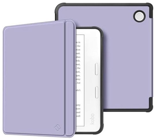 Fintie Case for Tolino Vision Color (2024) / Kobo Libra Color (2024) 7 inch eReader - Super Light Soft TPU Back Cover Protective Case with Auto Sleep / Wake and Magnetic Closure, Pastel Purple