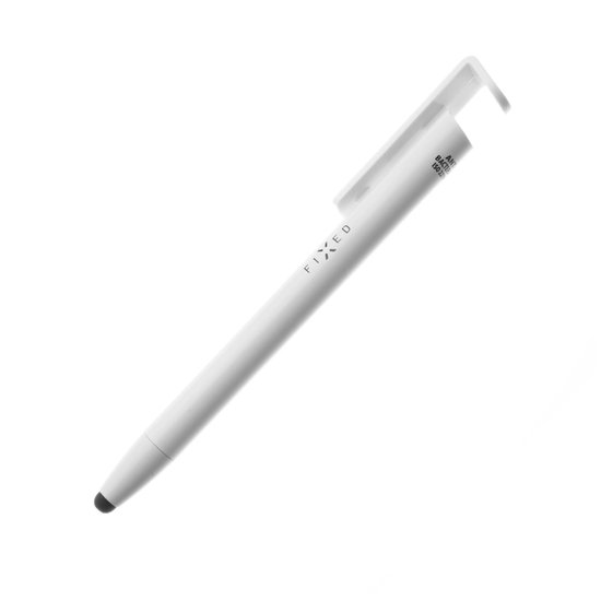 FIXED 3-in-1 Pen – Stylus, Balpen en Telefoonstandaard – Wit