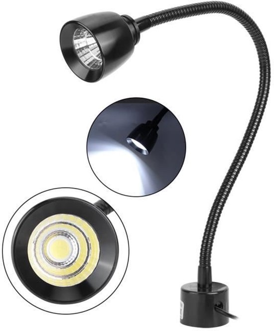 Flexibele LED-werklamp van 7W met magnetische voet, wit licht van Merkloos