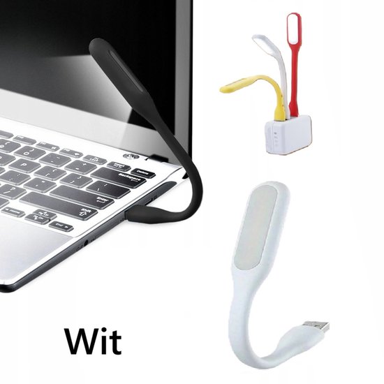 Flexibele USB LED Lamp I Draagbare USB LED-leeslamp I USB Licht I Laptop Leeslamp I Leeslicht I Wit van Merkloos