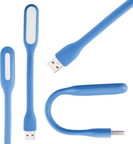 Flexibele USB LED Lamp - Laptop leeslampje - Blauw van Flex