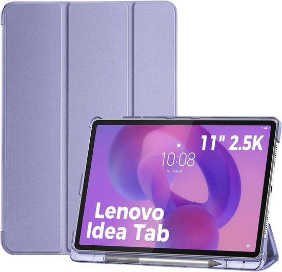 Folio Case voor Lenovo Idea Tab 11 inch 2025/K11 Gen 2 met Penhouder, Slimme Stand en Drievoudige Bescherming voor Tablet met Transparante Hard Shell