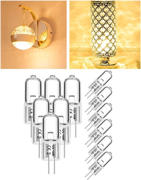 G4 Halogeenlamp - 10-delig - 12V 10W 2-pins - 150 Lumen - 3000 Uur - Warm Wit 2800K - Dimbaa van Merkloos