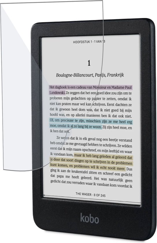 Geschikt voor Kobo Clara Colour / BW - Screenprotector - Beschermglas Folie van 2LTR