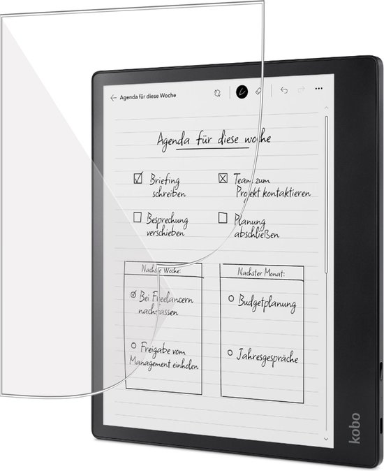 Geschikt voor Kobo Elipsa 2E Screenprotector - Beschermglas Folie geschikt voor Kobo Elipsa 2E van Geschikt voor