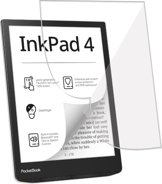 Geschikt voor Pocketbook InkPad 4 Screenprotector - Beschermglas Folie geschikt voor Pocketbook InkPad 4 van Geschikt voor