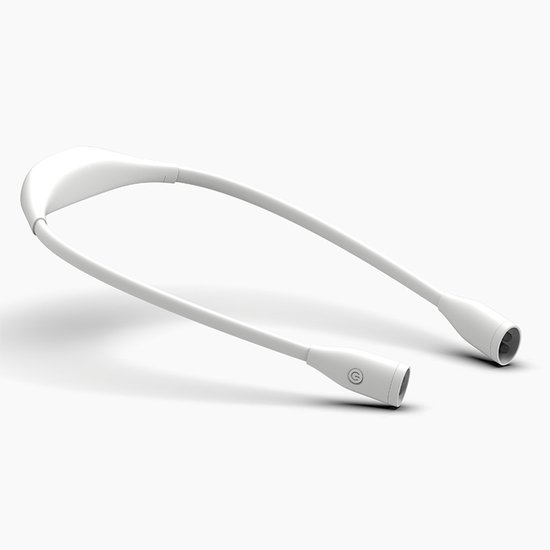 Gigicial LED-leeslamp met nekband - oplaadbaar - 3 kleurtemperaturen, 6 instelbare helderheidsniveaus - 1 stuk - universeel + wit van Merkloos