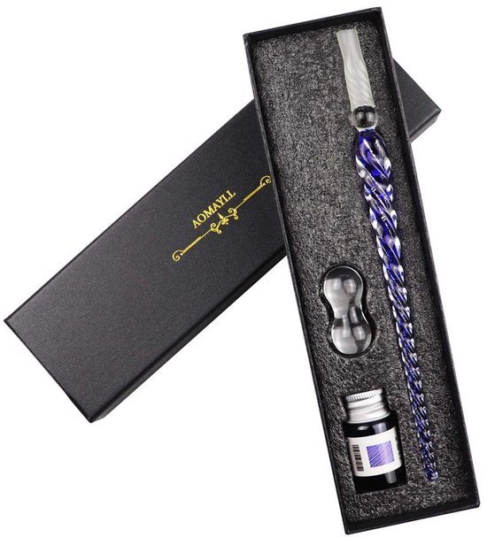 Glazen Dipping Pen en Inkt Set voor Calligraphy