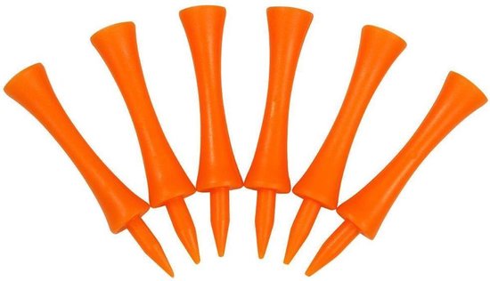 Golfers Club stap hoogte tees, Step Height Tees - Fluoriserend oranje 50 mm van Golfers Club