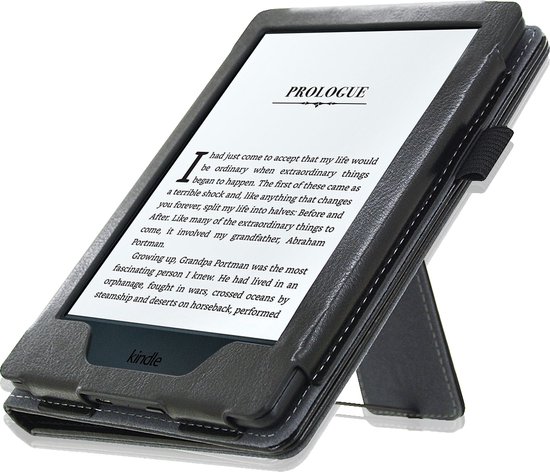 Goodline® - Hoesje geschikt voor de Amazon Kindle (6") 8th Generation - 2in1 Hoes / Stand Cover / Sleepcover - Zwart van Goodline