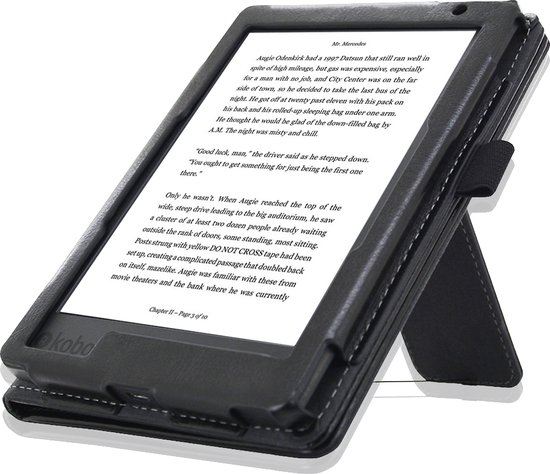Goodline® - Hoesje geschikt voor de Kobo Aura Edition 2 (6") N236 - 2in1 Stand Cover / Hoesje / Sleepcover - Zwart van Merkloos