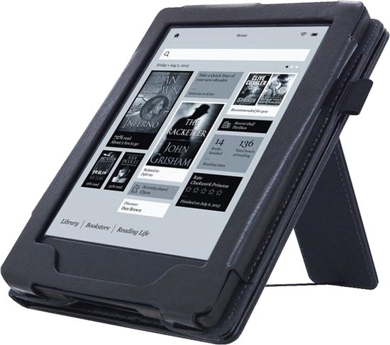 Goodline® - Hoesje geschikt voor de Kobo Aura HD (6,8") N204B - 2in1 Stand Cover / Hoesje / Sleepcover - Zwart