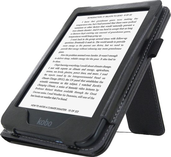 Goodline® - Hoesje geschikt voor de Kobo Clara 2E (6") N506 - 2in1 Hoes / Stand Cover / Sleepcover - Zwart van Goodline