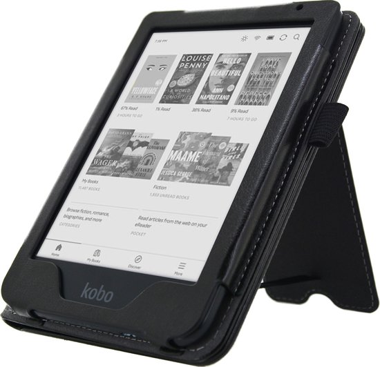 Goodline® - Hoesje geschikt voor de Kobo Clara BW (6") N365 - 2in1 Stand Cover / Hoesje / Sleepcover - Zwart van Merkloos