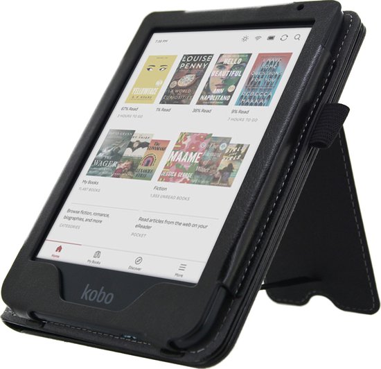 Goodline® - Hoesje geschikt voor de Kobo Clara Colour (6") N367 - 2in1 Stand Cover / Hoesje / Sleepcover - Zwart van Merkloos