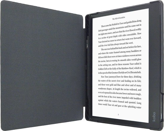 Goodline® - Hoesje geschikt voor de Kobo Elipsa (10,3") N604 - Hard Cover / Slimfit Hoes / Sleepcover - Zwart van Merkloos