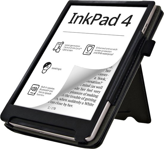 Goodline® - Hoesje geschikt voor de Pocketbook Inkpad 4 (7,8") PB743G - 2in1 Hoes / Stand Cover / Sleepcover - Zwart van Merkloos