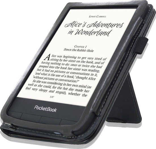 Goodline® - Hoesje geschikt voor de Pocketbook Touch Lux 5 (6") PB628 - 2in1 Stand Cover / Hoesje / Sleepcover - Zwart