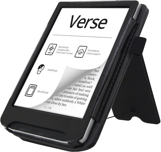 Goodline® - Hoesje geschikt voor de Pocketbook Verse Lite (6") PB619 - 2in1 Stand Cover / Hoesje / Sleepcover - Zwart