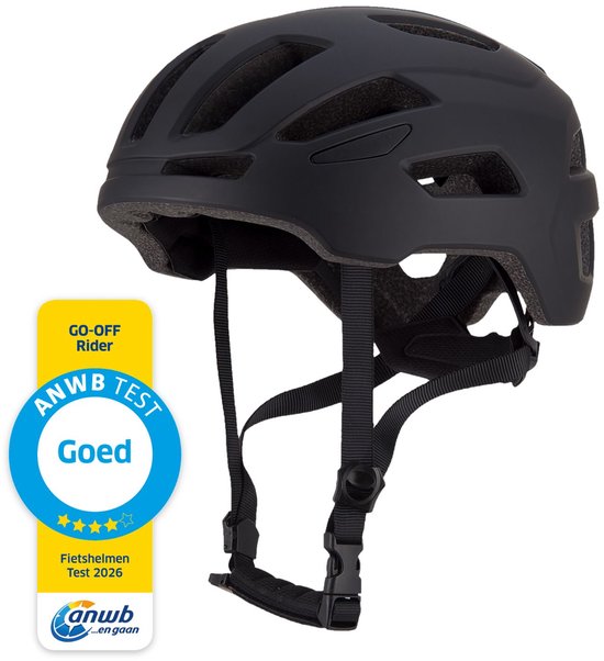 GOOFF® RIDER Fietshelm - Ebike Helm voor Volwassenen - Geschikt voor Elektrische Fiets en Racefiets - Dames en Heren - Zwart - L van GOOFF®