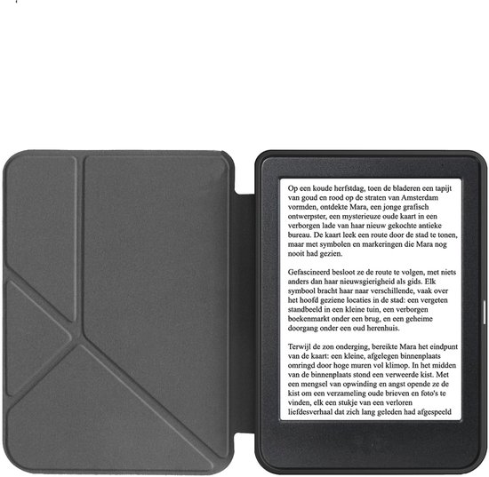 Grijze hoes geschikt voor Kobo Clara BW - Bescherm Case - Trifold - Book Cover - Tablet Cover - grijs - CHPN