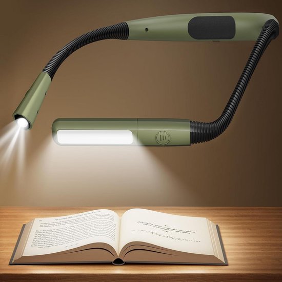 Hals Leeslamp - Boeklamp Nek - Lezen in Bed - 18 LED Lampjes - 35 cm - Zwart