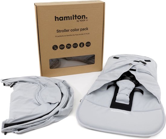Hamilton by Yoop Buggy Bekledingset Color Pack – Stroller bekleding voor de Hamilton by Yoop X1 Plus & S1 Plus buggy's – Makkelijk te Monteren Kinderwagenhoes – Sky Blue van Hamilton