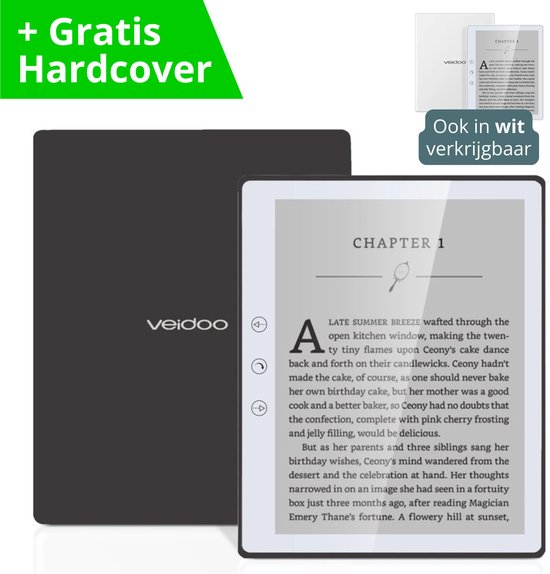 Haussgoods E-Reader – E-Ink – E-Book Reader – 6 inch – Inclusief Harde Cover & Stretch Band – Zwart van Merkloos