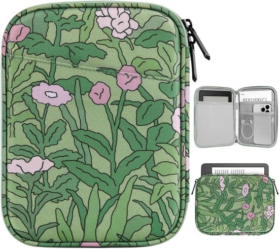Hoes compatibel met 6-7 inch Kindle - 11e/10e Gen - Paperwhite 2021/2018 - Klaprozen van MoKo