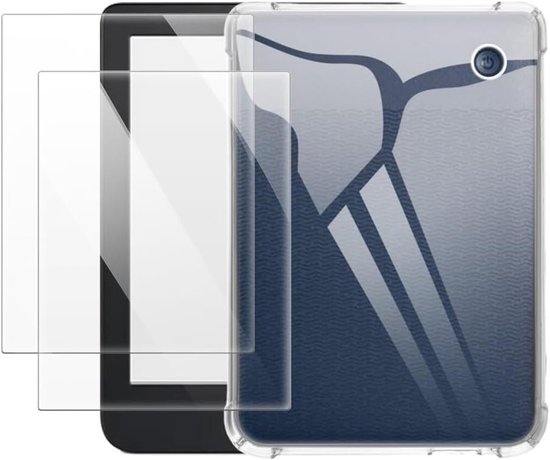 Hoes en Screenprotector - Beschermhoes Gehard Glas - Tablet Beschermen - Militaire Schokbestendig - 6.0 inch - Helder