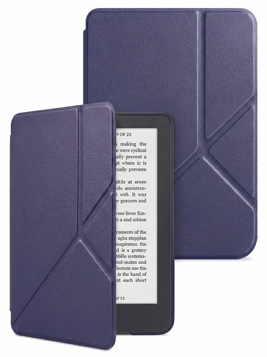 Hoes Geschikt voor Kobo Clara 2E - E-reader Bescherm Hoesje Case Sleep Cover Trifold - Hoes Geschikt voor Kobo Clara 2E Hoesje - Donkerblauw