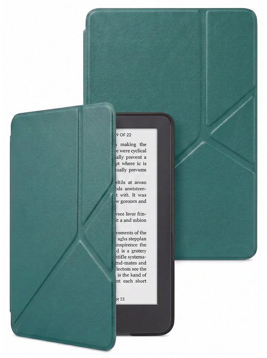 Hoes Geschikt voor Kobo Clara 2E - E-reader Bescherm Hoesje Case Sleep Cover Trifold - Hoes Geschikt voor Kobo Clara 2E Hoesje - Donkergroen