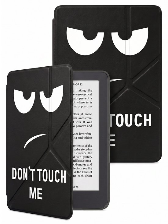 Hoes Geschikt voor Kobo Clara 2E - E-reader Bescherm Hoesje Case Sleep Cover Trifold - Hoes Geschikt voor Kobo Clara 2E Hoesje - Don't Touch Me